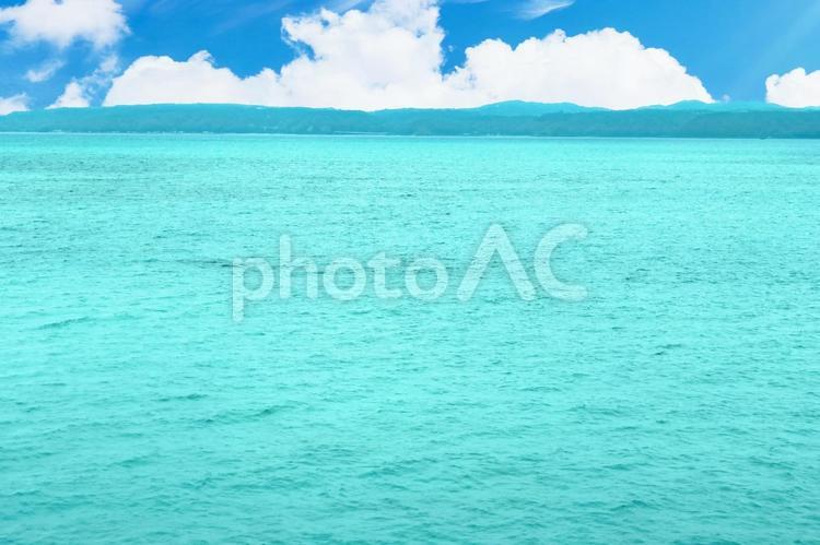 沖縄の海と空の風景　8 沖縄県,島,海の写真素材
