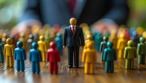 人材を選択する人事部の男性の写真