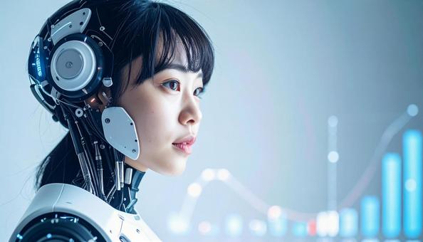 美しい女性型サイボーグ(日本人) 美しい女性型サイボーグ(日本人)の写真