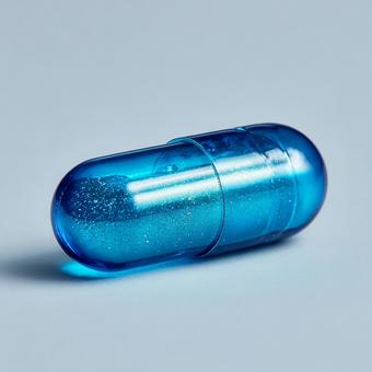 清潔感ある青い薬のイメージ 清潔感ある青い薬のイメージの写真