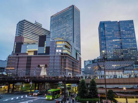 【大阪府】大阪市・大阪駅周辺 大阪駅,夜景,夜の写真素材