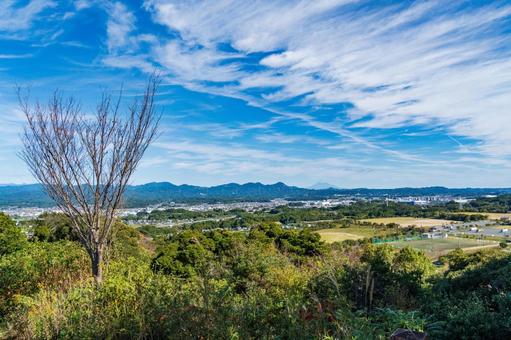 静岡県掛川市11月みはらしの丘掛川市街 日本,静岡県,掛川市の写真素材