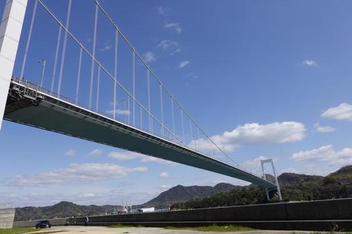 しまなみ海道の大橋 橋,吊り橋,大橋の写真素材