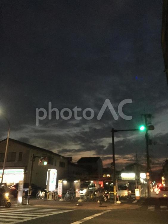 素材　都会の夕景 夜,都会,夕景の写真素材