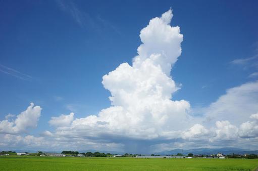 ソフトクリームのような入道雲 ソフトクリームのような入道雲の写真