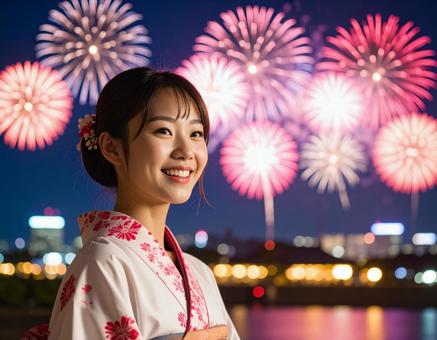 花火大会と彼女 花火大会と彼女の写真