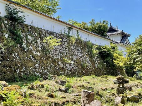 兵庫 出石城跡 石垣と狭間 兵庫 出石城跡 石垣と狭間 出石城跡,本丸跡,隅櫓の写真素材