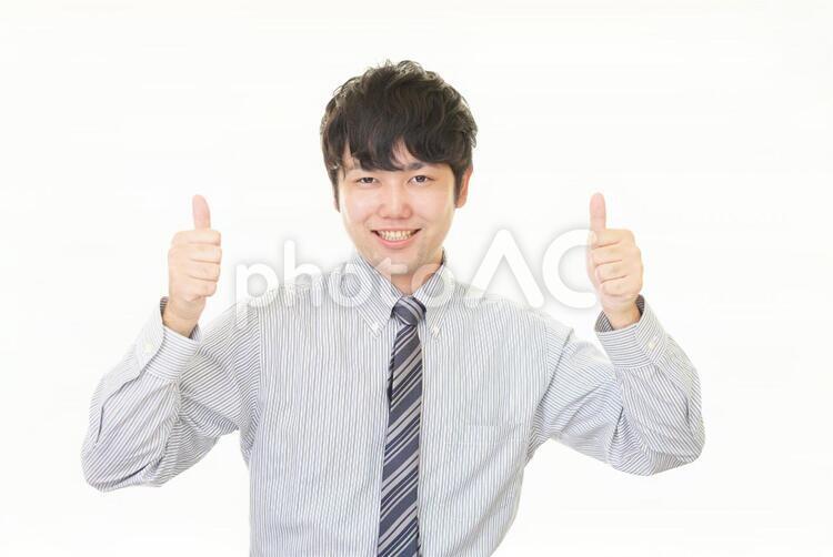 喜ぶビジネスマン 男性,ビジネスマン,男の写真素材