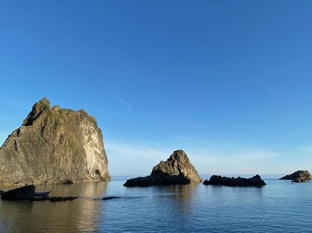 積丹ブルーの海 積丹ブルーの海 北海道,積丹,積丹半島の写真素材