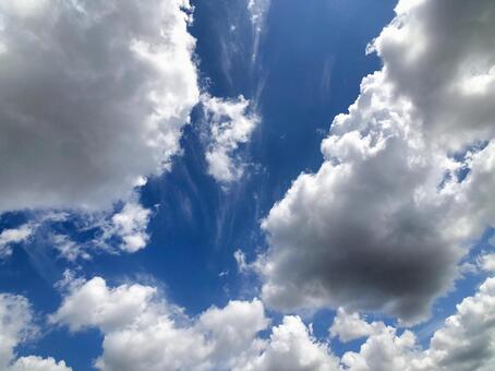 Mokumoku Cloud, blue sky, trống, đám mây, JPG