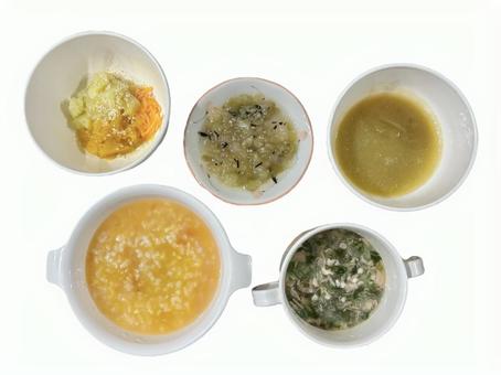 離乳食 離乳食 離乳食,手作り,食事の写真素材