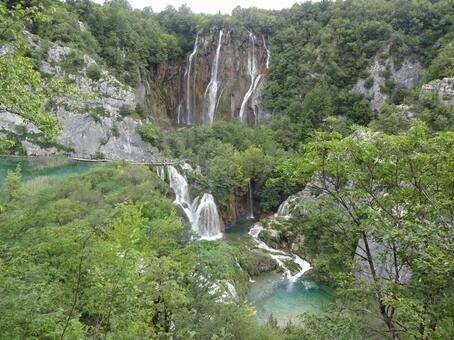 プリトヴィツェ湖群国立公園　滝群 クロアチア,プリトヴィツェ湖群国立公園,滝の写真素材
