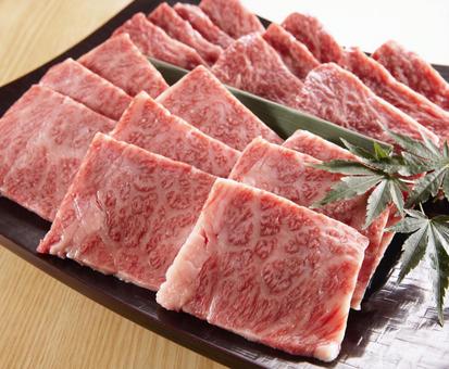 国産牛焼肉用 国産牛焼肉用 焼き肉用,椛,牛肉の写真素材