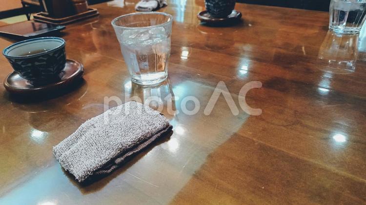 食事会にて〆のお茶 〆,お茶,食事会の写真素材