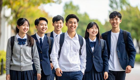オープンキャンパスで大学を見学の高校生 オープンキャンパスで大学を見学の高校生の写真