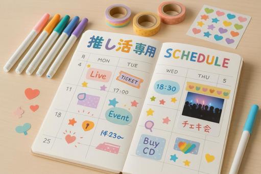 推し活専用スケジュール帳 推し活専用スケジュール帳の写真