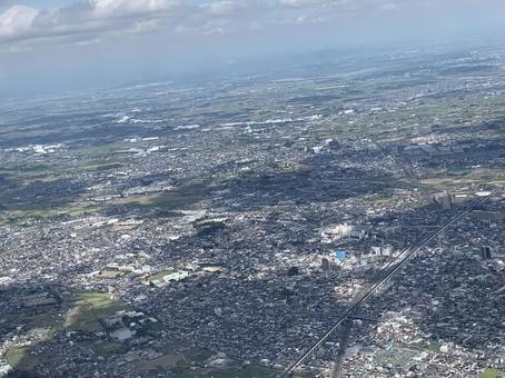 埼玉県白岡市上空 埼玉県白岡市上空の写真