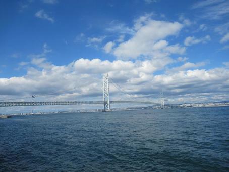 明石海峡大橋 明石海峡大橋 明石海峡大橋,橋,瀬戸内海の写真素材