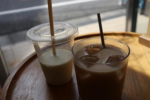 Taking a break at a cafe, JPG