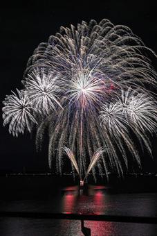 花火 夜,夜空,お祭りの写真素材