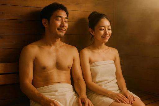 夫婦で楽しむサウナタイム 夫婦で楽しむサウナタイムの写真