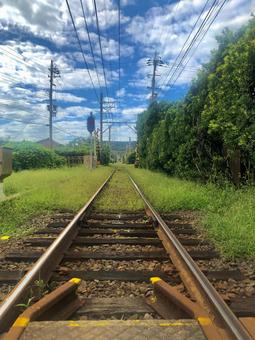 夏と踏切 夏と踏切の写真