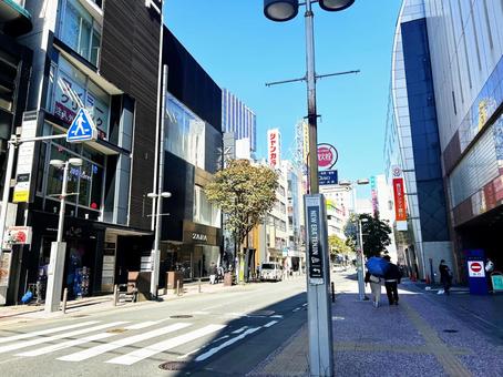 福岡天神西通り 福岡天神西通り 西通り,福岡市,中央区の写真素材