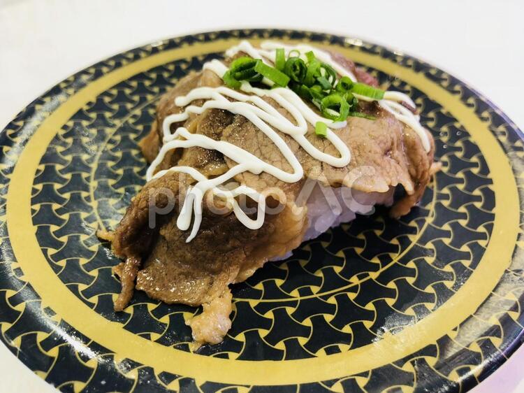 カルビ寿司 カルビ寿司,お肉のお寿司,お肉寿司の写真素材