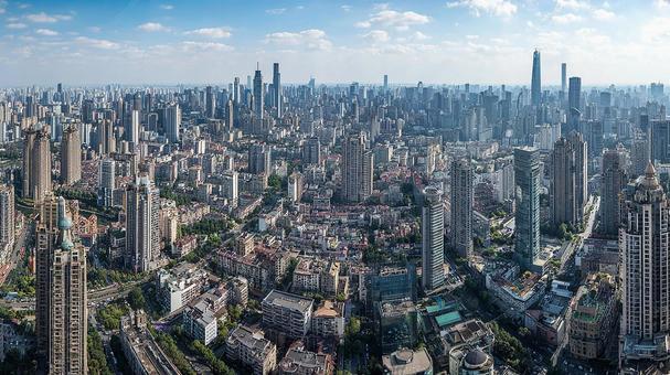 広がる都市景観:高層ビル群と街並み 広がる都市景観:高層ビル群と街並みの写真