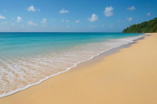 綺麗な海・夏のビーチ 波打ち際 綺麗な海・夏のビーチ 波打ち際の写真