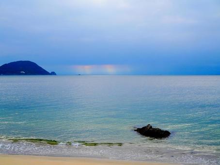 海の虹 海の虹 海,ビーチ,自然の写真素材