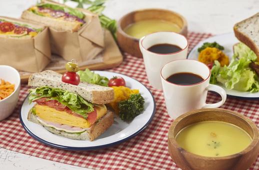 サンドイッチ サンドイッチ,フォトジェニック,厚切りサンドの写真素材
