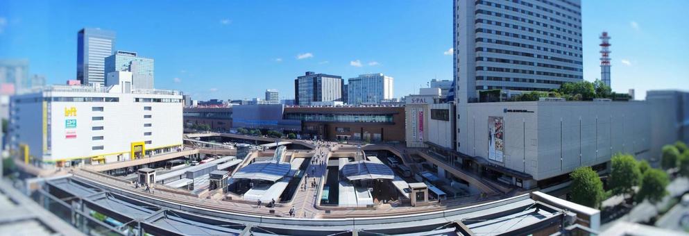 仙台駅前の街並み 仙台駅前の街並み 街並み,仙台,駅前の写真素材