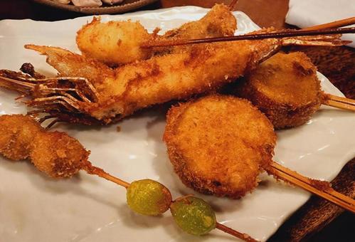 串カツ 串カツ,串揚げ,種類の写真素材