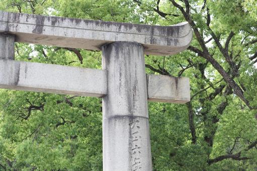 Photo, a shrine, green, natural, 