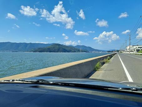 ドライブ 運転,ドライブ,晴天の写真素材