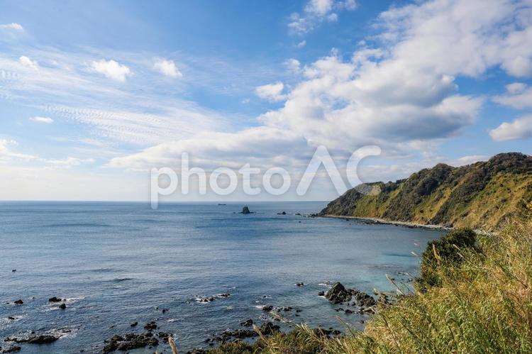 野母崎の風景 野母崎,断崖,晴れの写真素材