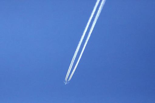 飛行機雲 飛行機雲の写真
