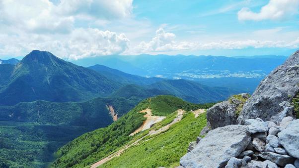 硫黄岳 アウトドア,登山,トレッキングの写真素材