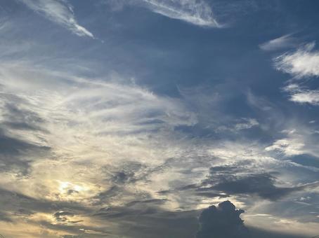 夏の夕空 夏の夕空の写真