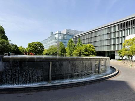 お台場周辺の街並み お台場周辺の街並み 噴水,港,モノレールの写真素材