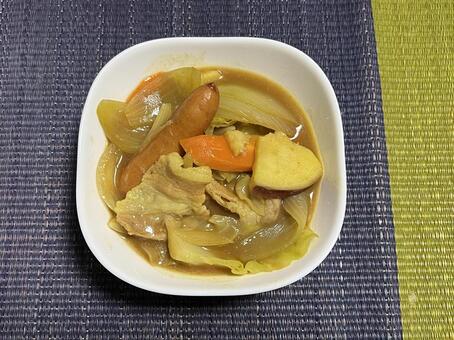 カレーなべ料理 カレー鍋,料理,食事の写真素材