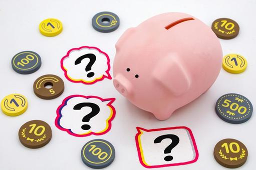 Pig money box and money questions, JPG