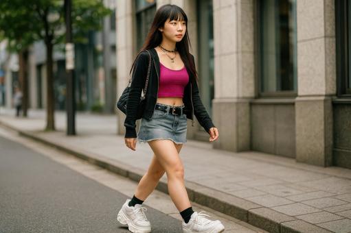 厚底スニーカー女性 厚底スニーカー女性の写真