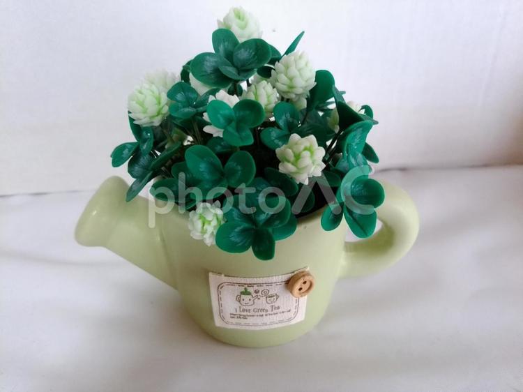 樹脂粘土のクローバー 樹脂粘土,手作り,手芸の写真素材