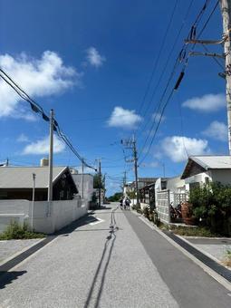 渡嘉敷島の街並み 渡嘉敷島の街並みの写真