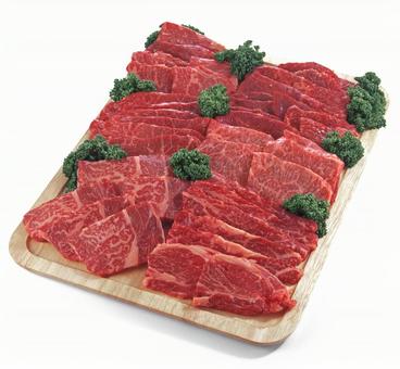 焼き肉用牛肉 各種部位集合 焼き肉用牛肉 各種部位集合 焼き肉用,牛肉,カルビの写真素材
