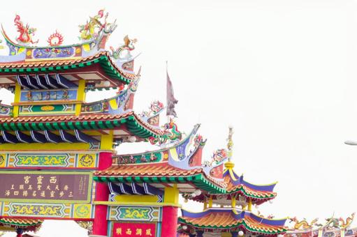 中華系の寺院外観 マレーシア,中華系,廟の写真素材
