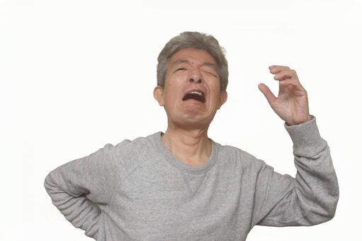 シニア　男性　腰痛 シニア,シニア男性,サラリーマンの写真素材