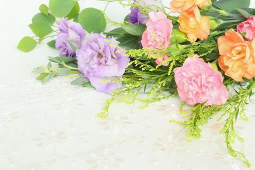 お花のフレーム　２ 花,フレーム,カーネーションの写真素材